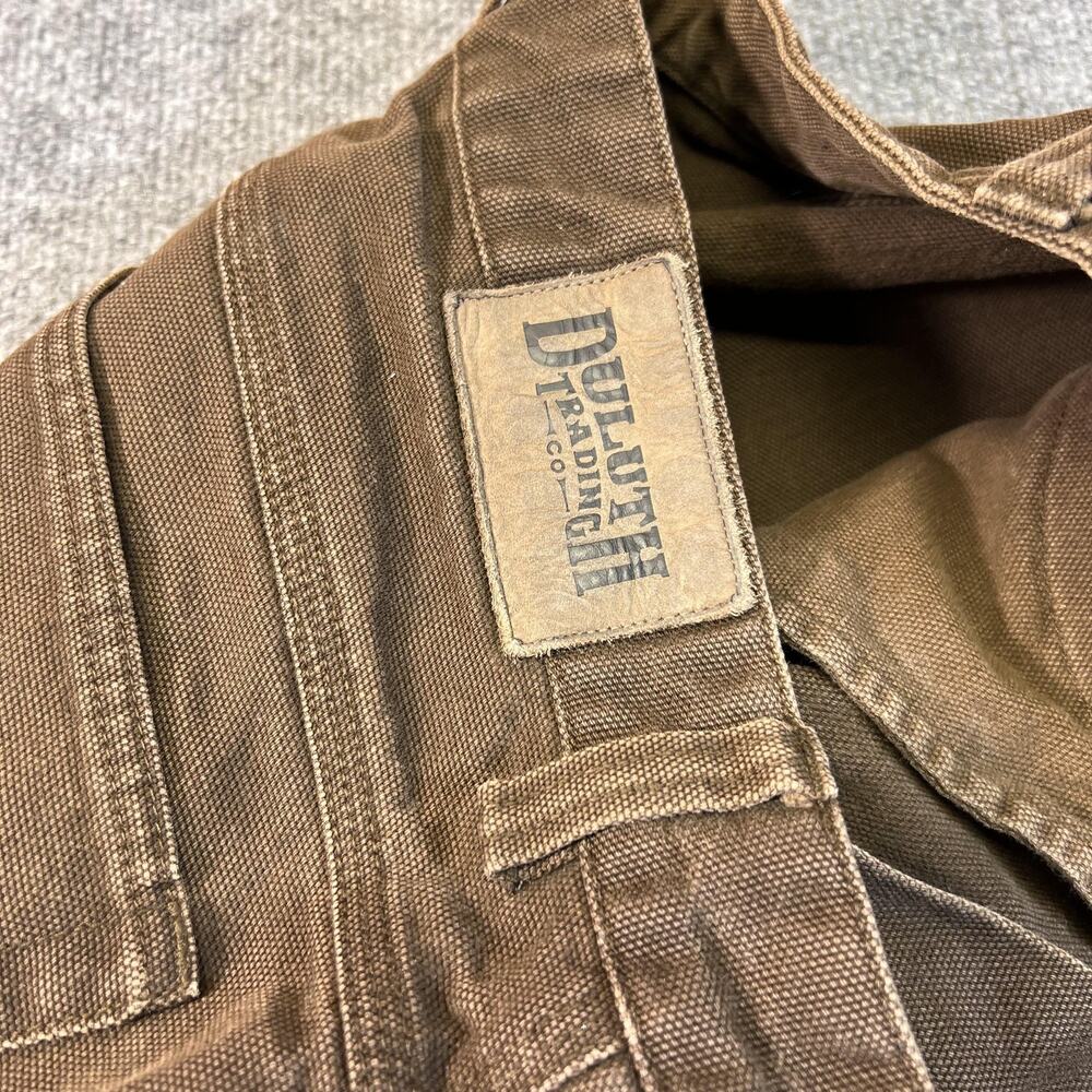 Duluth Trading Co Pants Mens 34x34 Brown Canvas Khakis Relaxed Fit Workwear - Picture 5 of 12